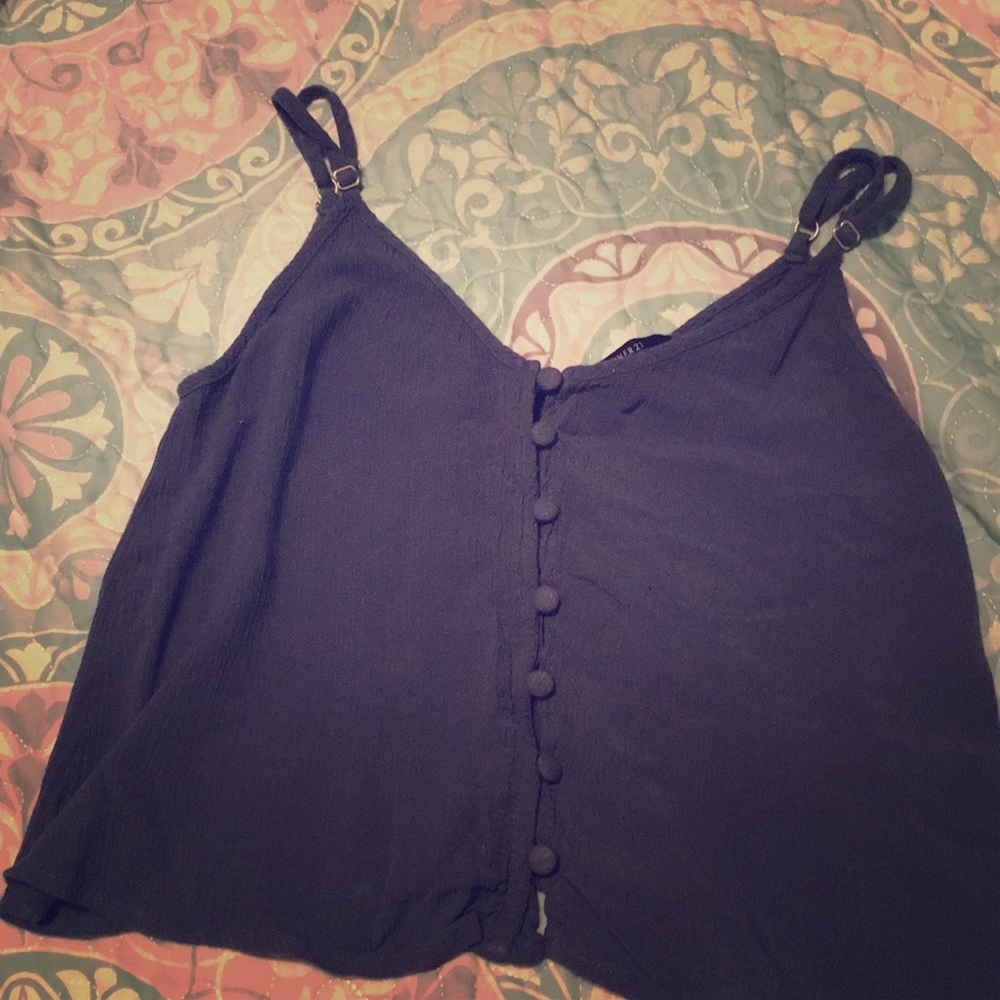 Blue fancy crop top